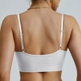 thumbnail image 6 of Arlun,Sports Bras for Women Full Coverage No Underwire Thin Bra Adjustable Spaghetti Strap Crop Tank Top Backless Bras Comfort Breathable Workout Yoga Daily Bra White S, 6 of 6