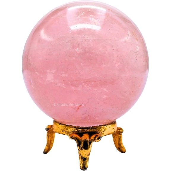 Rose Quartz Crystal Ball Sphere 2.5" Inches