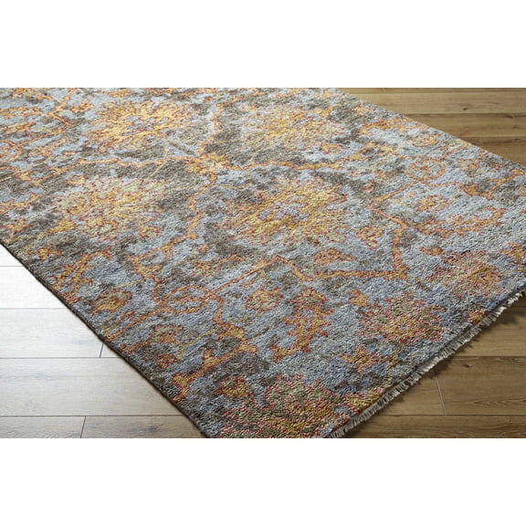 Hauteloom Elena Wool Living Room, Bedroom Area Rug - Traditional - Rust, Mustard, Dark Red - 2' x 3'
