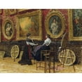 thumbnail image 3 of Louis Béroud 24x20 Black Modern Framed Museum Art Print Titled - The Copyists in the Museum You Louvre (1909), 3 of 5