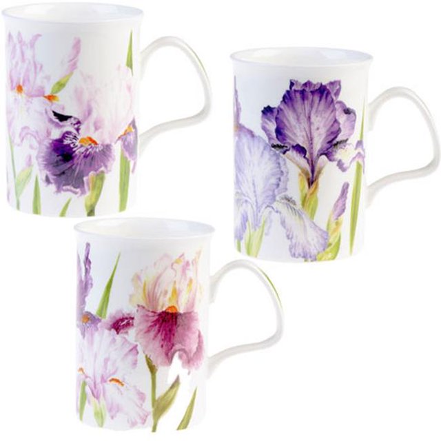 75 mm Iris Lancaster Mugs, Multi Color - Set of 6