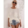 thumbnail image 5 of Maydear Women Summer Loose Hollow Knit Sweater, Fashion Pullover Knit Short Sleeve Sweater, 5 of 5