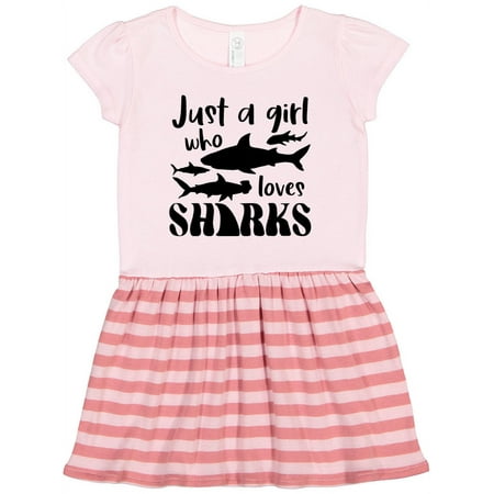 

Inktastic Just a Girl Who Loves Sharks Gift Toddler Girl Dress