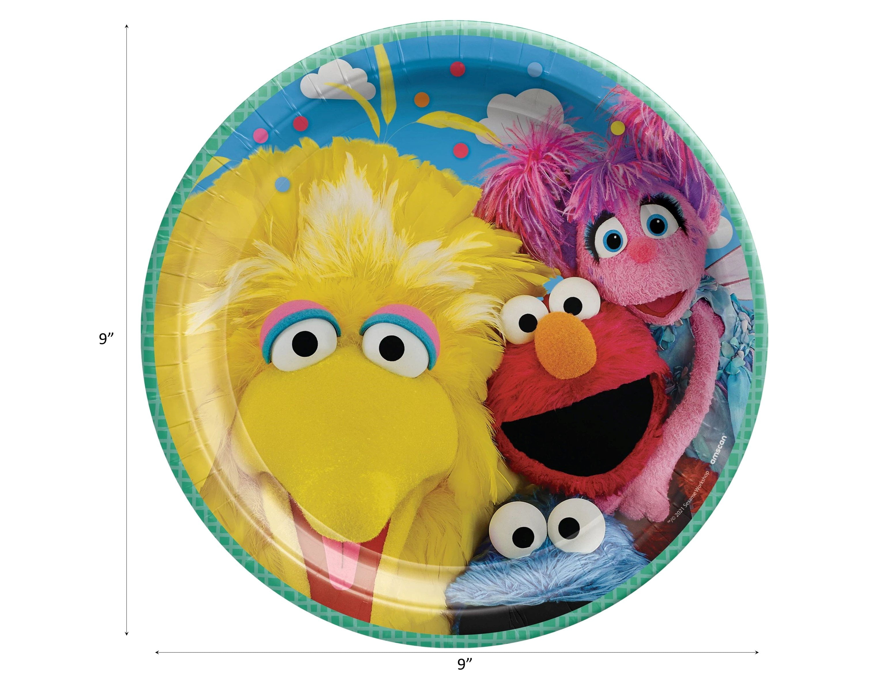 Sesame Street Birthday Party Supplies  Sesame Street Decorations  Sesame Street Tableware  Sesame Street Plates  Sesame Street Balloons Table Set for 16