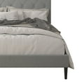 thumbnail image 6 of Home Design Mason Twin Upholstered Platform Bed with Button Tufted, Bed Frame with Curved Headboard for Adult, Gray, Easy Assembly, 6 of 6