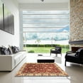 thumbnail image 6 of Ahgly Company Indoor Round Abstract Red Oriental Area Rugs, 3' Round, 6 of 6