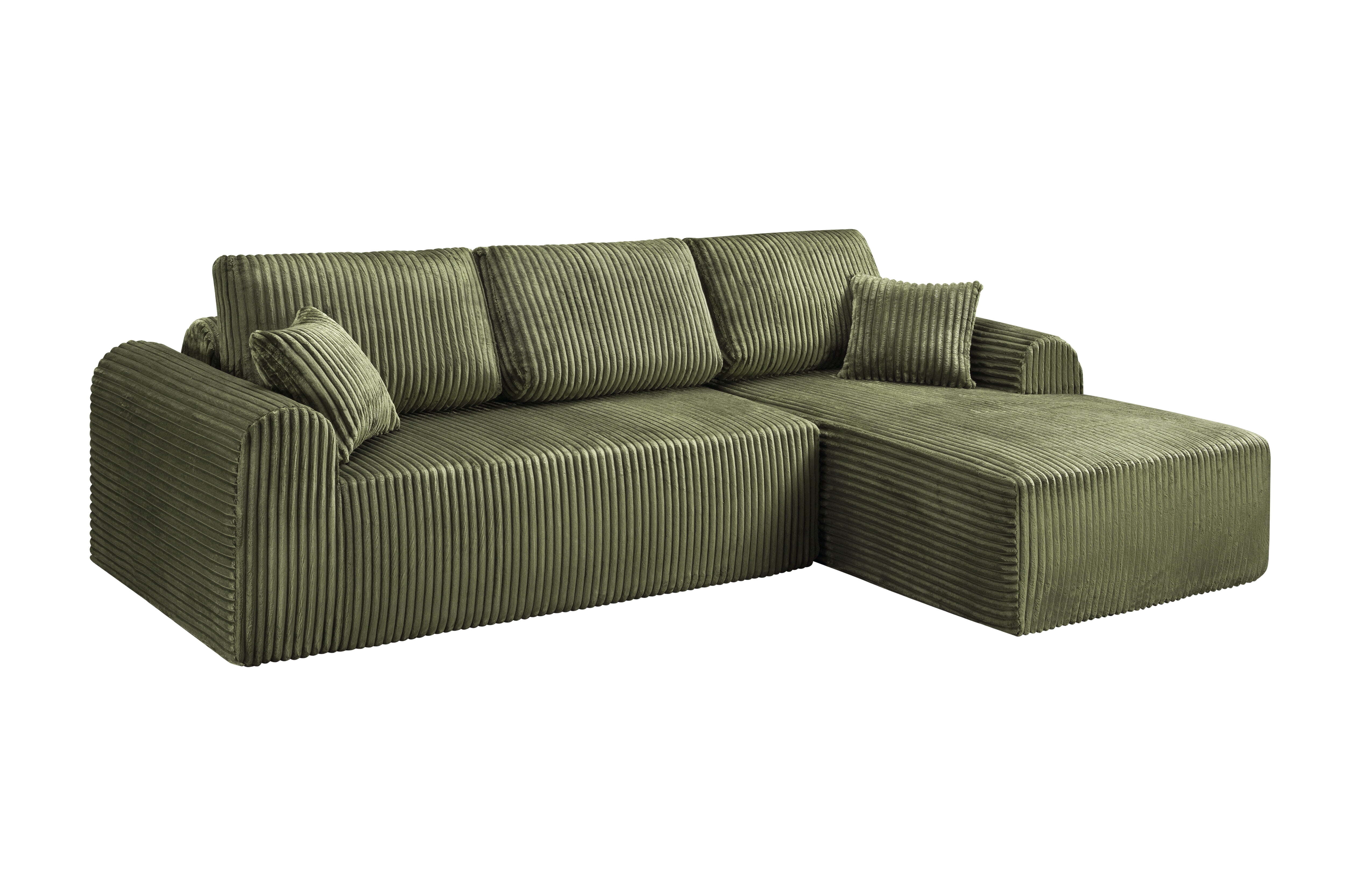 Shikeyi 109" Cloud Modular Sectional Sofa Couch with L-Shape Chaise,Modern Minimalist Upholstered Boneless Couches for Living Room Bedroom, Green