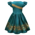 thumbnail image 2 of Girls Flutter Sleeve Casual Dresses Princess Merida/Anna Costume Kids Cartoon Dress, 2 of 7