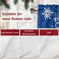 thumbnail image 7 of Christmas Snowman Valance Curtain for Windows Winter Showflake Blue Curtain Valances Short Window Treatments Panels for Kitchen Bathroom Laundry Room Basement 56 x 16 Inch, 7 of 7