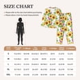 thumbnail image 4 of Yiaed Sunflowers Print Pajamas Women's Long Sleeve Sleepwear Soft Button Down Loungewear Pjs Lounge Set Nightwear Womens Pajama Pants-Small, 4 of 7
