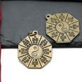 thumbnail image 3 of Pure Copper Taoist Seal Feng Shui Tai Chi Bagua Car Pendant Good Luck Keychain, 3 of 4