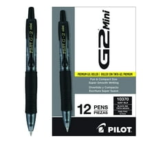 Pilot G2 Mini Premium Gel Ink Pens, Fine Point, Black Ink, 12 Count