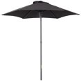 thumbnail image 1 of Outsunny 6.6FT Patio Umbrella, Outdoor Parasol with 6 Solid Ribs, Black, 1 of 10