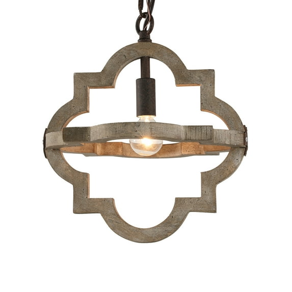 TOMIYA French Country Pendant Light Farmhouse Wooden Chandelier Antique Wood Cottage Vintage Rustic Hanging Light for Dining Room Bedroom Kitchen Island