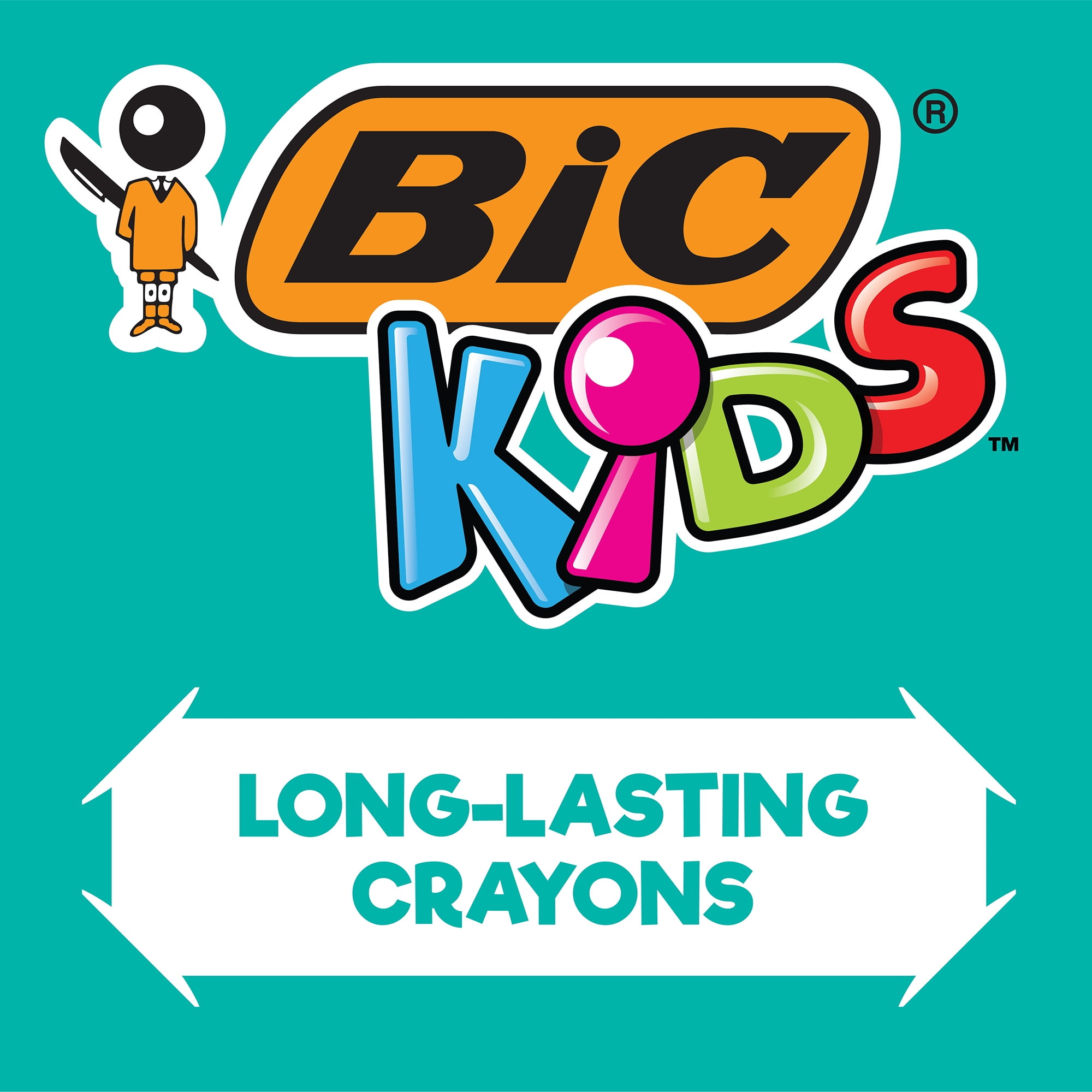 BIC Kids BKPCTP10AST Triangular Crayons