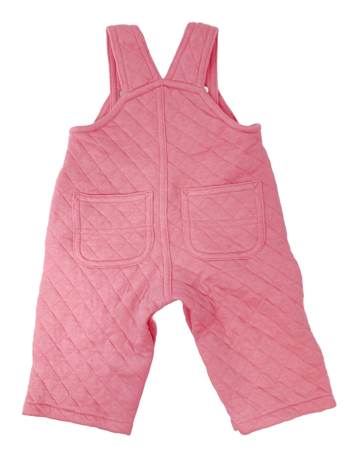 Carhartt Baby Girls Long Sleeve Bodysuit, Overalls, and Bib 3pc Set, Pink Farm Print