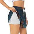thumbnail image 3 of Lsque Cowboy Boots Under Starry Sky Printed Women's Running Shorts with Liner Pockets,Elastic Quick Dry Workout Athletic Gym Yoga Shorts,Womens High Waist Shorts-Small, 3 of 9