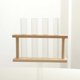 thumbnail image 3 of Simplely Wooden Frame Hydroponic Container Desktop Decoration Test Tube Flower Vase Transparent Glass Vase Home Decoration, 3 of 3