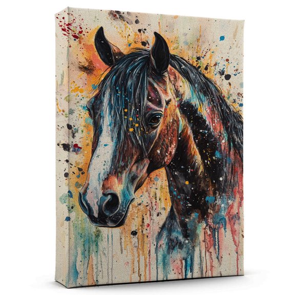 Horse Buckskin Canvas Wall Art Animal Decor, Horse Buckskin Canvas Prints Wild Animal Artwork for Living Room Bedroom Office 190HD594