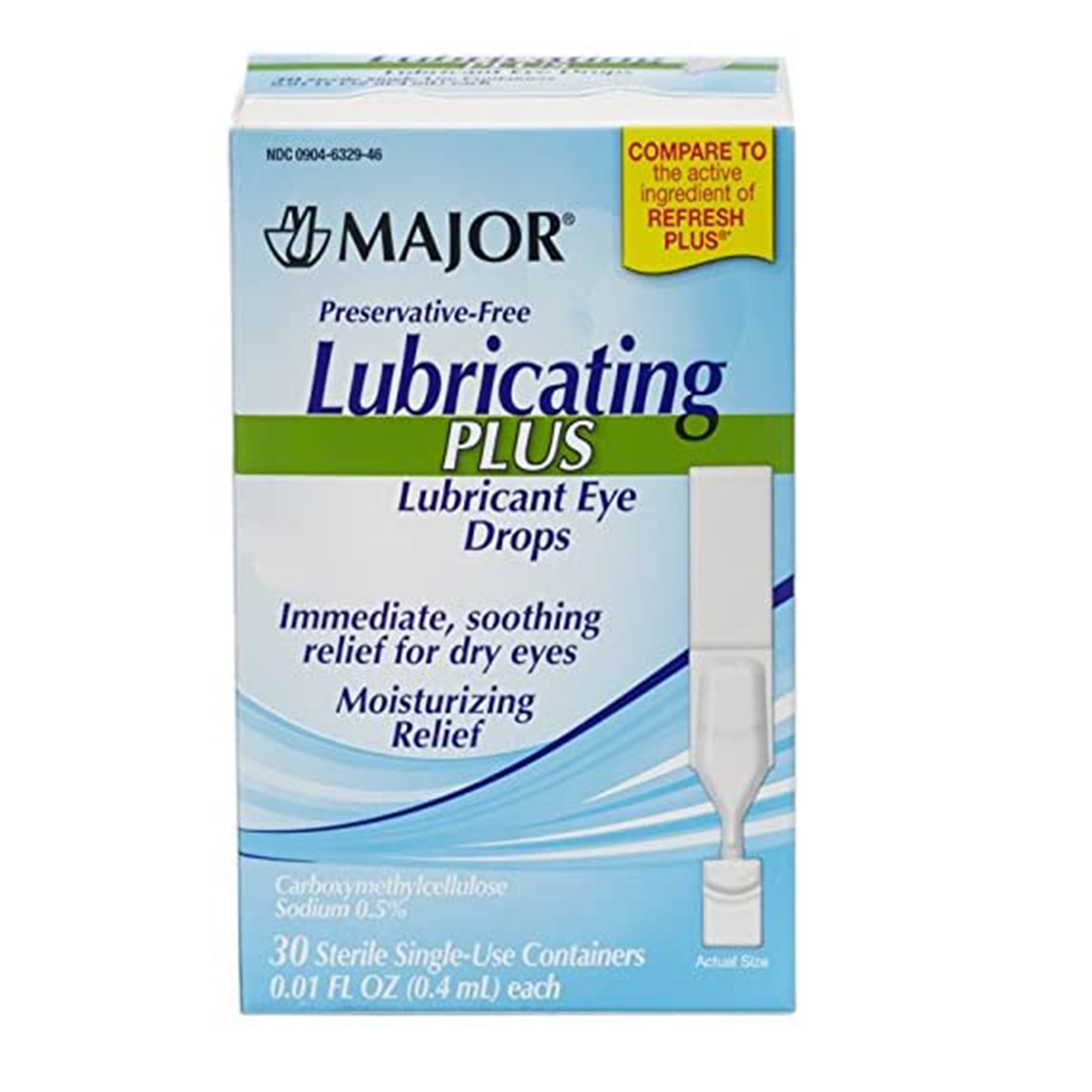 2 Pack Major Lubricating Plus Dry Eye Drops Carboxymethyl Cellulose