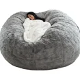 thumbnail image 1 of 130x60cm Multi-Purpose Bean Bag Chair Cover - Gray, 1 of 8