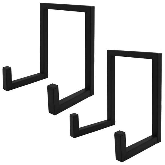 2 Pcs Vinyl Large Plate Stands,Record Storage Holders,Metal LP Display Racks,Record Organizer Stands,Black U-Shaped Design for CD Storage