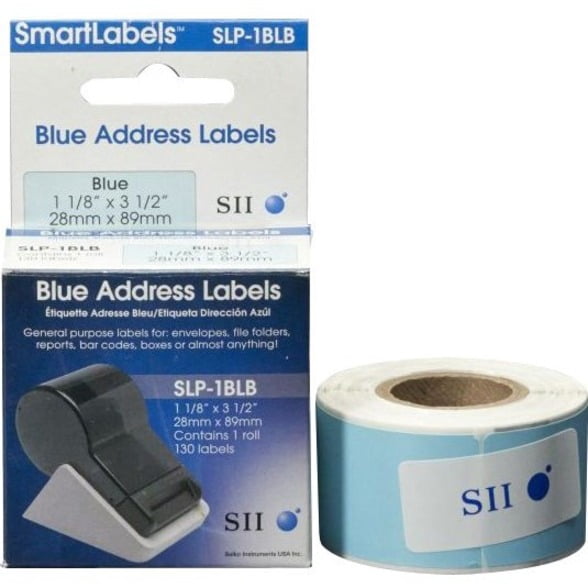 Seiko thermal label blue 130ct address 1" x 3.5"