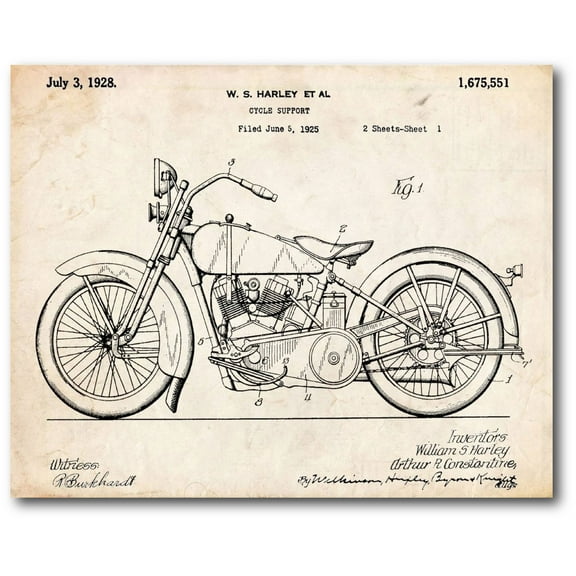 Courtside Market Classic Motorcycle Gallery-Wrapped Canvas Wall Art, 16x20