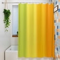 thumbnail image 6 of Colorful Gradient Shower Curtain, Green Yellow Orange Ombre Striped Modern Waterproof Shower Curtain Set with 12 Hooks Lightweight Bath Curtains Fabric Bathroom Decor 48x72 Inches, 6 of 9