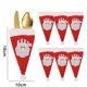 thumbnail image 1 of Juego de cubiertos para Navidad, Mini gorro de Papá Noel, tenedor, cuchillo, bolsa de soporte, decoraciones de mesa para cena, fiesta de Navidad, 10/1 Uds., 1 of 4