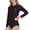 Black Beauty, variant on Women's Long Sleeve Rash Guard, Sun Shirt with Pocket, UPF 50+