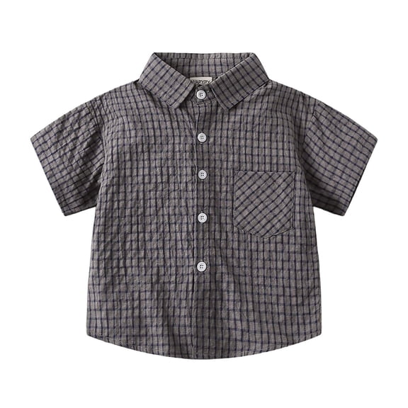 Boys Plaid Shirt Long Sleeve Casual Button Down Shirt For Kids Soft Stylish School Outfit Apparel