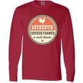 thumbnail image 3 of Inktastic Chicken Farmer Long Sleeve T-Shirt, 3 of 5