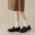 thumbnail image 6 of Mcool Mary Womens Crew Socks Ruffle Casual Cotton Frilly Breathable Cute Knit Lettuce Trim Dress Ankle Socks 6 Pairs, 6 of 9
