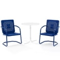 thumbnail image 3 of Crosley Furniture Bates 3 Piece Outdoor Metal Bistro Set in Navy, 3 of 13