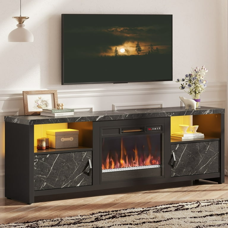 Bestier Electric Fireplace TV Stand for TVs up to 75