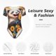 thumbnail image 4 of Balery Elegant Cute Panda Sunflower Body de cuello redondo de manga corta para mujer Tops de manga corta Tops básicos-X-Large, 4 of 7