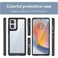 thumbnail image 2 of Case for Moto G85 5G,Moto G85 5G Case,Transparent TPU+PC Acrylic Protective Military Grade  Heavy Duty Protection Phone Case for Motorola Moto G85 5G(Black), 2 of 8