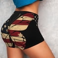 thumbnail image 4 of Salouo Patriotic USA Butterfly Art Print Women's Athletic Shorts,Booty Shorts Biker Shorts High Waisted Elastic Workout Shorts for Yoga Gym Running Sports-X-Large, 4 of 8