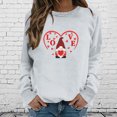 thumbnail image 1 of 50 % de Rabais Liquidation Chandail en Molleton Surdimensionné pour Femmes 2023 Été Col Rond Manches Longues Hauts Imprimés Blouse Régulière, 1 of 4
