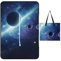 Galaxy Star Outer Space Waterproof Picnic Blanket with Foldable Zipper, Suitable for Outdoor Use, Suitable for Travel, Camping, Beaches, Parks, Grasslands, Picnic Blanket Accessories