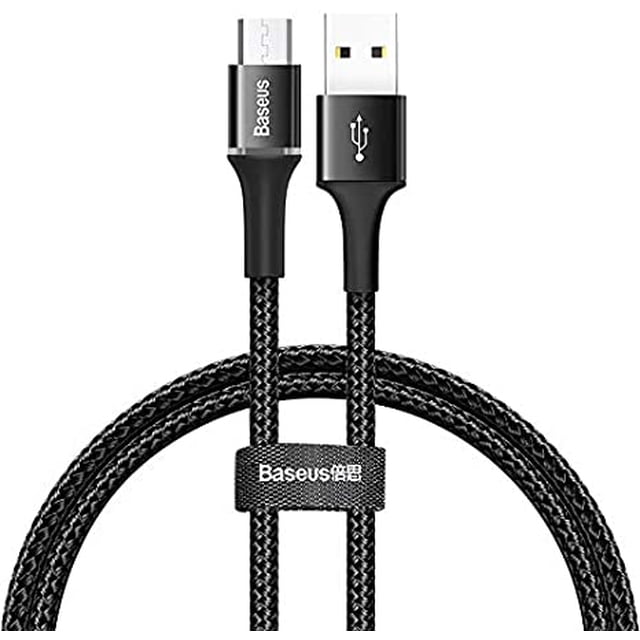 Micro 1metro Led Cable Reforzado Carga Rápida 3a Uso Rudo Baseus Lightning