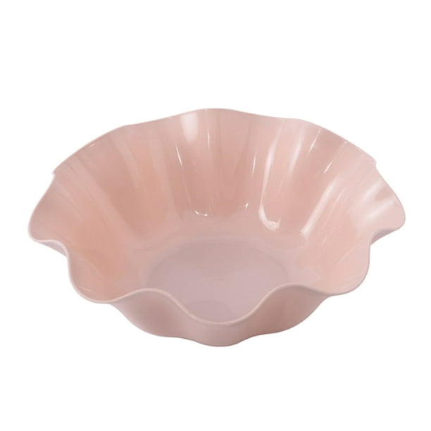 Cuenco Pequeño para Dulces Perfecl de Plástico Duro con Borde rosado para fiestas y ensaladas