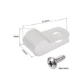 thumbnail image 2 of Unique Bargains 8.4mm Nylon R Type Cable Clip Wire Clamp with Screws White 100 Pieces, 2 of 5