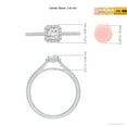 thumbnail image 5 of ANGARA Natural Princess-Cut Diamond Halo Engagement Ring in 14K White Gold for Women (Size-3.8mm| Color-G| Clarity-VS2) | April Birthstone, Anniversary, Jewelry Gift for Women | Natural Diamond Ring, 5 of 10