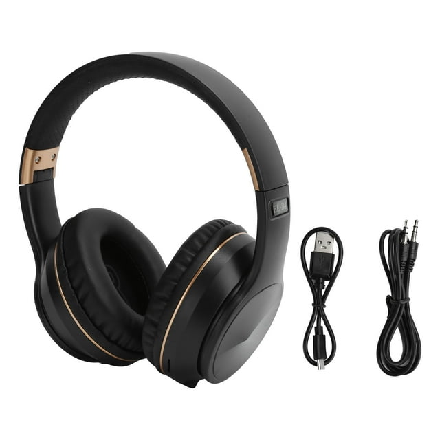 Auriculares Bluetooth plegables inalámbricos con graves superbajos, deportivos, compatibles con tarjetas de memoria.