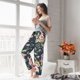 thumbnail image 5 of Balery Vintage Floral Pantalones de pijama para mujer, pijamas ultraligeros, pantalones de estar por casa-X-Large, 5 of 6