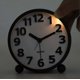 thumbnail image 5 of Black Silent Analog Alarm Clock,Black Metal Large 3D Digits,Non Ticking Table Clock with Night Light Bedside Alarm Clock 10.8cm, 5 of 5