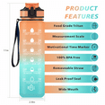 thumbnail image 5 of 32oz Water Bottle with Time Marker & Straw lid for Gym,Motivational Fitness Sports Water Jug with Removable Strainer,Dishwasher Safe,Leakproof,Safety Lock,No BPA,Orange+green, 5 of 7