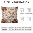 thumbnail image 5 of MLJA Christmas Pillow Covers Xmas Theme Vintage Berry Holly Leaves Happy New Year Pack of Cushion Couch Decorative washble Soft Pillow Covers Living Room Bedroom Dorm,White red,, 5 of 5